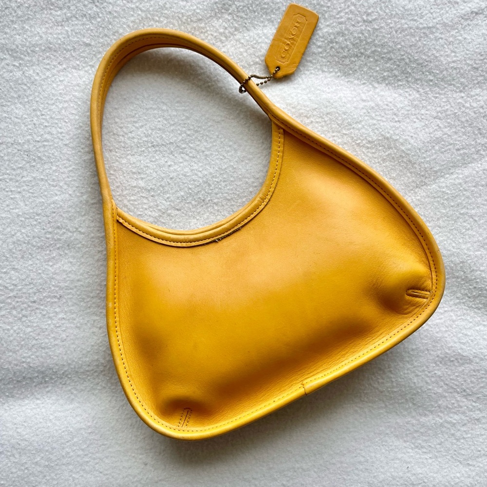 Rare Vintage Coach Ergo Mini Satchel Yellow 9027 Bag